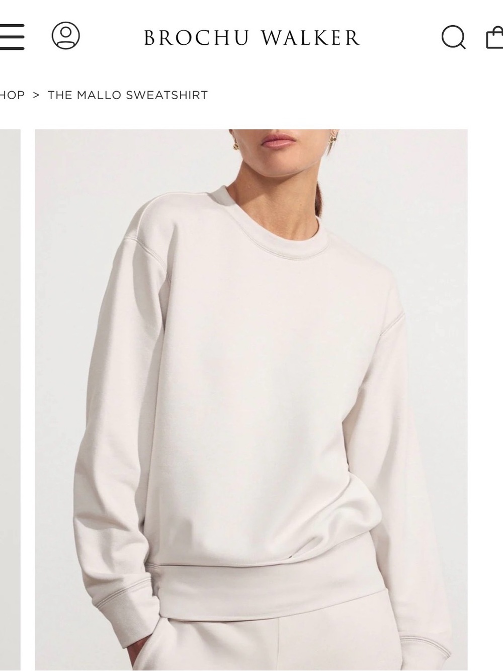 Brochu Walker The Mallo Sweatshirt - Cream